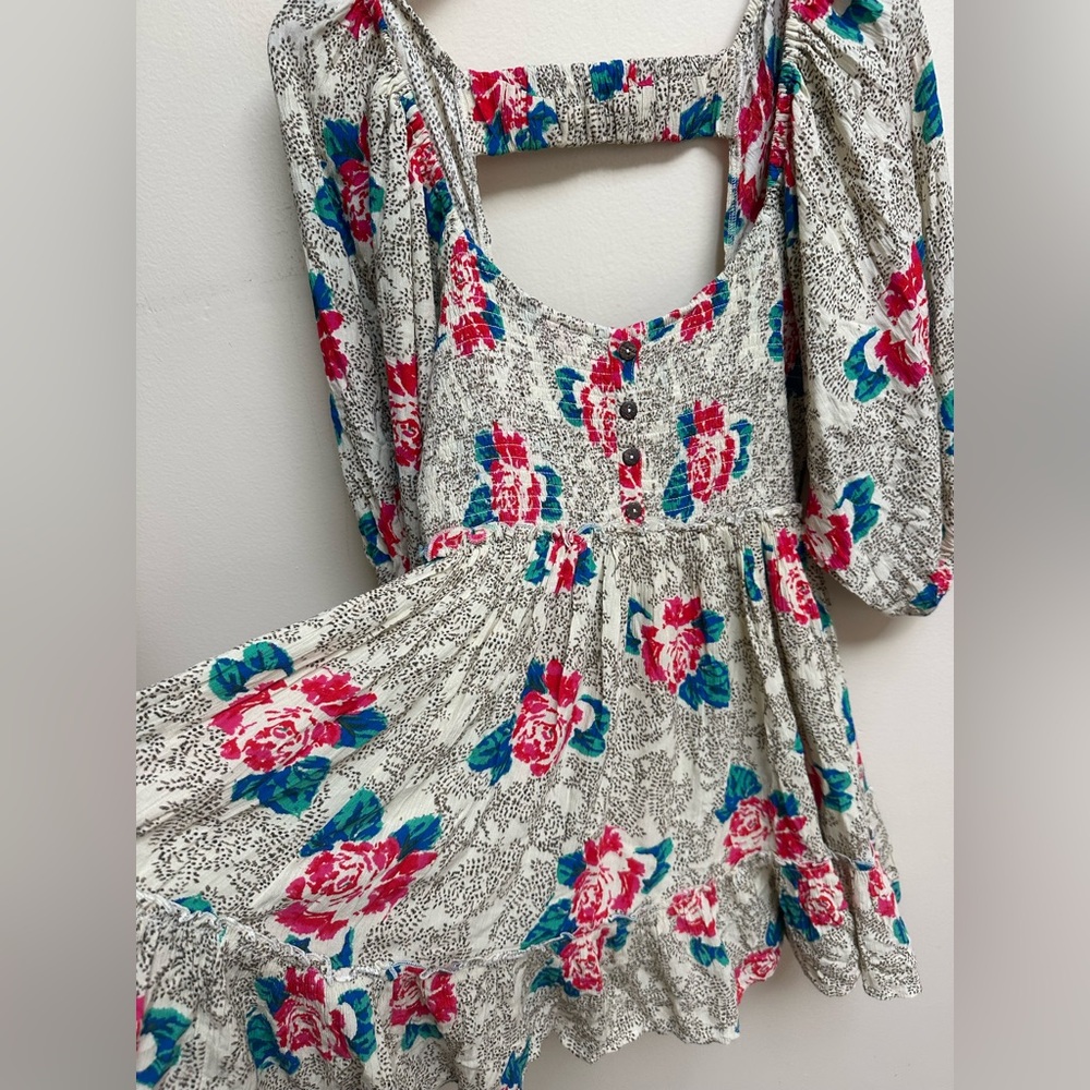 NEW Free People Floral Tunic Dress - Picture 5 of 9
